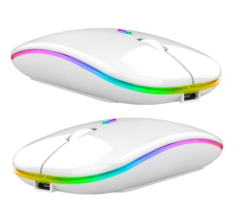 AK211B Mysz bezprzewodowa rgb biała AK211B Mysz bezprzewodowa rgb biała