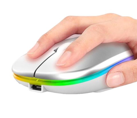 AK211B Mysz bezprzewodowa rgb biała AK211B Mysz bezprzewodowa rgb biała