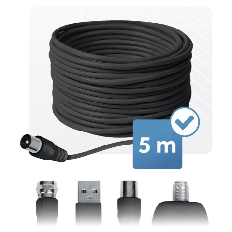 Antena wewnętrzna 360 stopni TV ultra HD 4K Berdsen BD-956 czarna Antena wewnętrzna 360 stopni TV ultra HD 4K Berdsen BD-956 czarna