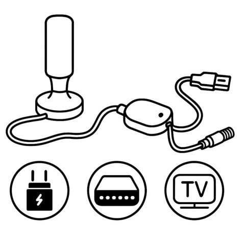 Antena wewnętrzna 360 stopni TV ultra HD 4K Berdsen BD-956 czarna Antena wewnętrzna 360 stopni TV ultra HD 4K Berdsen BD-956 czarna