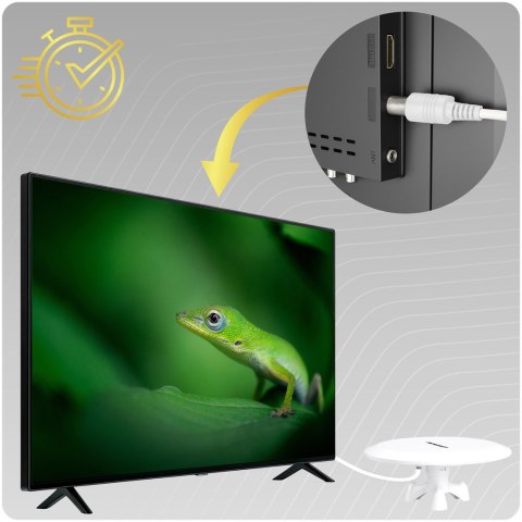 Antena wewnętrzna zewnętrzna TV ultra HD 4K Berdsen BD-955 biała Antena wewnętrzna zewnętrzna TV ultra HD 4K Berdsen BD-955 biała