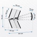 Antena zewnętrzna kierunkowa TV ultra HD 4K Berdsen BD-953