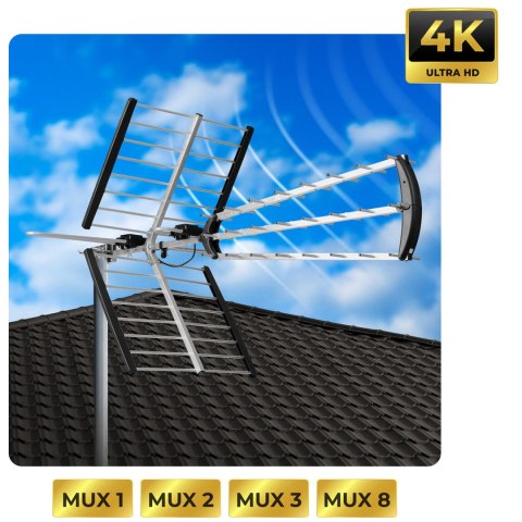 Antena zewnętrzna kierunkowa TV ultra HD 4K Berdsen BD-953 Antena zewnętrzna kierunkowa TV ultra HD 4K Berdsen BD-953