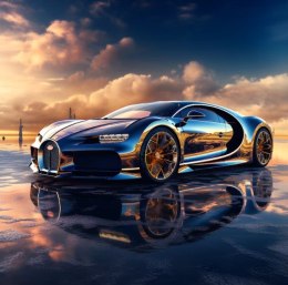 Diamentowa mozaika - auto bugatti