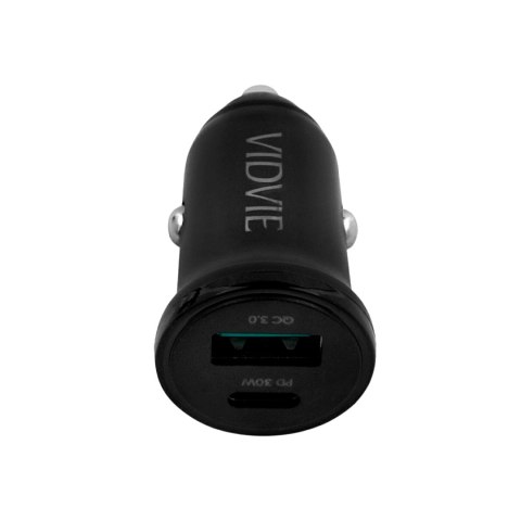 Ładowarka samochodowa 30 W USB + USB typu C z funkcją PowerDelivery i QuickCharge Ładowarka samochodowa 30 W USB + USB typu C z funkcją PowerDelivery i QuickCharge