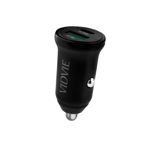 Ładowarka samochodowa 30 W USB + USB typu C z funkcją PowerDelivery i QuickCharge Ładowarka samochodowa 30 W USB + USB typu C z funkcją PowerDelivery i QuickCharge