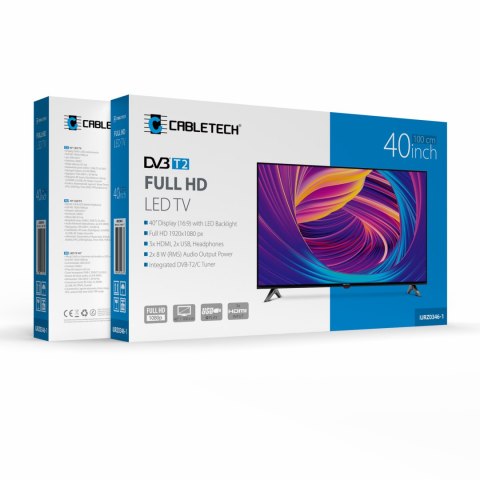 Telewizor Cabletech 40" FHD DVB-T2 H.265 HEVC Telewizor Cabletech 40" FHD DVB-T2 H.265 HEVC