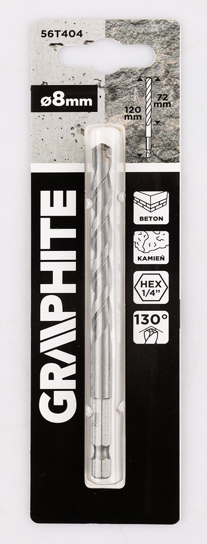 Wiertło do betonu Hex 8.0 mm Wiertło do betonu Hex 8.0 mm