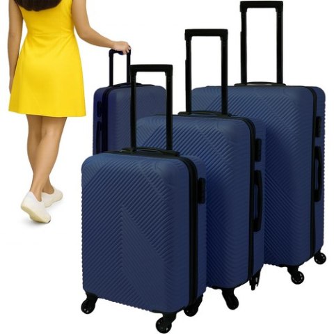 Zestaw walizek 3w1- granatowe Trizand 26664 Zestaw walizek 3w1- granatowe Trizand 26664