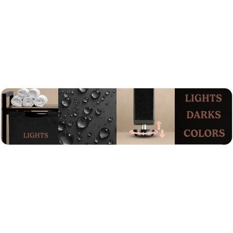 Kosz na pranie bieliznę trzykomorowy na stelażu 120 l Massido Kosz na pranie bieliznę trzykomorowy na stelażu 120 l Massido