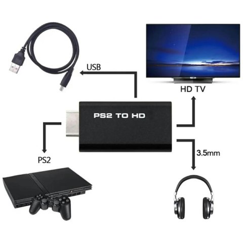 PSP34 Adapter ps2 do hdmi 1080p PSP34 Adapter ps2 do hdmi 1080p