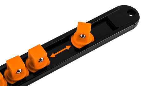 Uchwyty na nasadki 1/4", 3/8", 1/2" - zestaw 6 szt. Uchwyty na nasadki 1/4", 3/8", 1/2" - zestaw 6 szt.