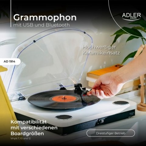AD 1914 White Gramofon z usb i bluetooth AD 1914 White Gramofon z usb i bluetooth