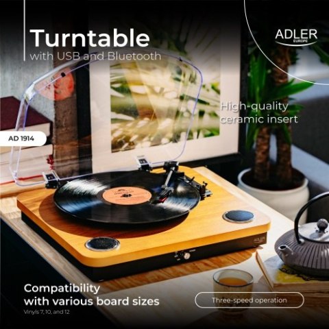 AD 1914 Wood Gramofon z usb i bluetooth AD 1914 Wood Gramofon z usb i bluetooth