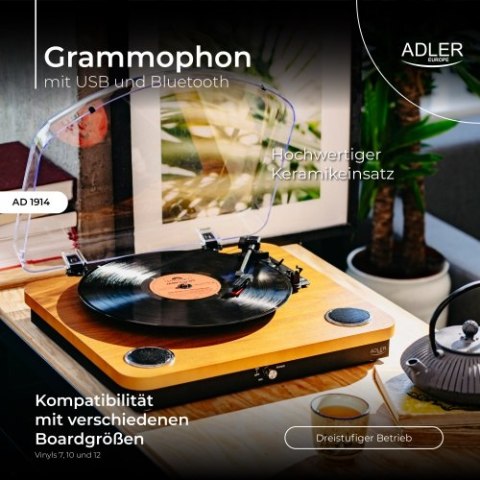 AD 1914 Wood Gramofon z usb i bluetooth AD 1914 Wood Gramofon z usb i bluetooth