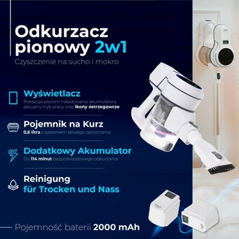 AD 7064 Odkurzacz pionowy 2w1 do czyszczenia na sucho i na mokro do podłóg twardych AD 7064 Odkurzacz pionowy 2w1 do czyszczenia na sucho i na mokro do podłóg twardych