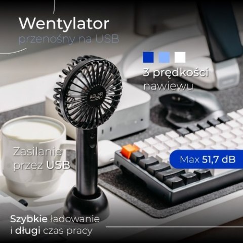 AD 7338 Wentylator przenośny na usb | mini wentylator AD 7338 Wentylator przenośny na usb | mini wentylator