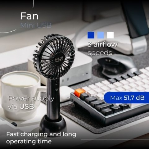 AD 7338 Wentylator przenośny na usb | mini wentylator AD 7338 Wentylator przenośny na usb | mini wentylator
