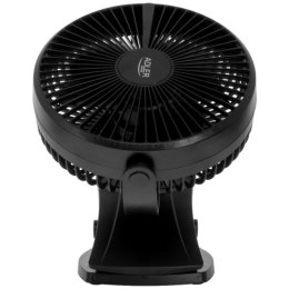 AD 7342 black Wentylator biurkowy z klipsem |akumulatorowy| 15,5 cm | 360° obrót| usb-c |