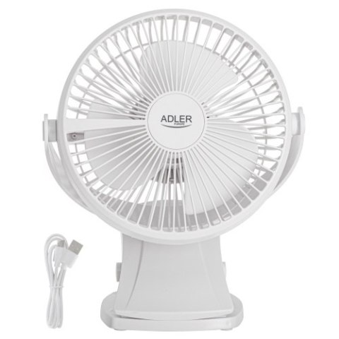 AD 7342 white Wentylator biurkowy z klipsem |akumulatorowy| 15,5 cm | 360° obrót| usb-c | AD 7342 white Wentylator biurkowy z klipsem |akumulatorowy| 15,5 cm | 360° obrót| usb-c |