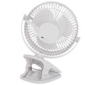 AD 7342 white Wentylator biurkowy z klipsem |akumulatorowy| 15,5 cm | 360° obrót| usb-c |