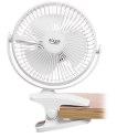 AD 7342 white Wentylator biurkowy z klipsem |akumulatorowy| 15,5 cm | 360° obrót| usb-c |
