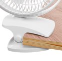 AD 7342 white Wentylator biurkowy z klipsem |akumulatorowy| 15,5 cm | 360° obrót| usb-c |