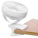 AD 7342 white Wentylator biurkowy z klipsem |akumulatorowy| 15,5 cm | 360° obrót| usb-c |