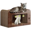 DOMEK DLA KOTA 2w1- legowisko, drapak z zabawką 47 x 22 x 27cm KOT25