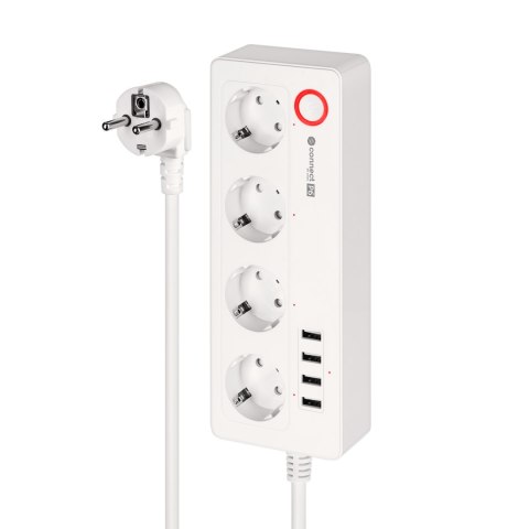 Listwa sieciowa Kruger&Matz 4 gniazda typu niemieckiego i 4xUSB 2100 mA Connect P6 Tuya Listwa sieciowa Kruger&Matz 4 gniazda typu niemieckiego i 4xUSB 2100 mA Connect P6 Tuya