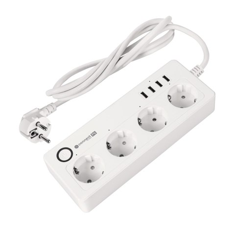 Listwa sieciowa Kruger&Matz 4 gniazda typu niemieckiego i 4xUSB 2100 mA Connect P6 Tuya Listwa sieciowa Kruger&Matz 4 gniazda typu niemieckiego i 4xUSB 2100 mA Connect P6 Tuya