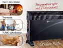MS 7741 black Grzejnik konwektorowy z timerem i turbo nawiewem