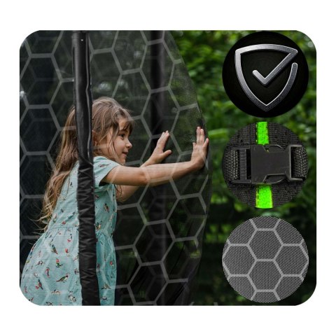 TRAMPOLINA OGRODOWA 14FT/435CM Z SIATKĄ WEWNĘTRZNĄ I DRABINKĄ NEO-SPORT