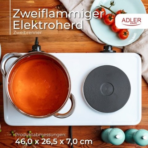 AD 6520 Kuchenka elekt. dwupalnikowa AD 6520 Kuchenka elekt. dwupalnikowa