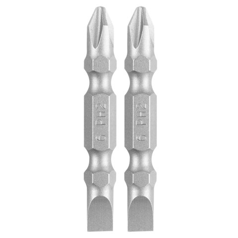 Bity dwustronne PH2 x SL6 50 mm, 2 szt. Bity dwustronne PH2 x SL6 50 mm, 2 szt.