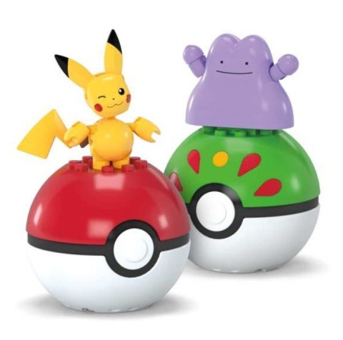 Klocki mega pokemon pokeball pikachu i ditto 42 elementy Klocki mega pokemon pokeball pikachu i ditto 42 elementy