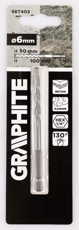 Wiertło do betonu Hex 6.0 mm