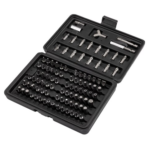 Zestaw bitów 25 mm, z uchwytem magnetycznym 60 mm, 100 szt. Zestaw bitów 25 mm, z uchwytem magnetycznym 60 mm, 100 szt.