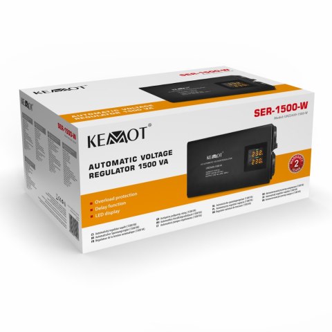 AUTOMATYCZNY STABILIZATOR NA PIĘCIA KEMOT SER-1500-W , PRECYZJA 8% AUTOMATYCZNY STABILIZATOR NA PIĘCIA KEMOT SER-1500-W , PRECYZJA 8%