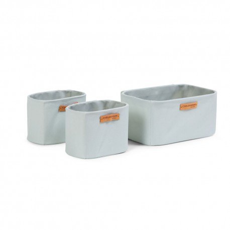 Childhome podwieszane pojemniki uniwersalne - zestaw 3 szt. light grey Childhome podwieszane pojemniki uniwersalne - zestaw 3 szt. light grey