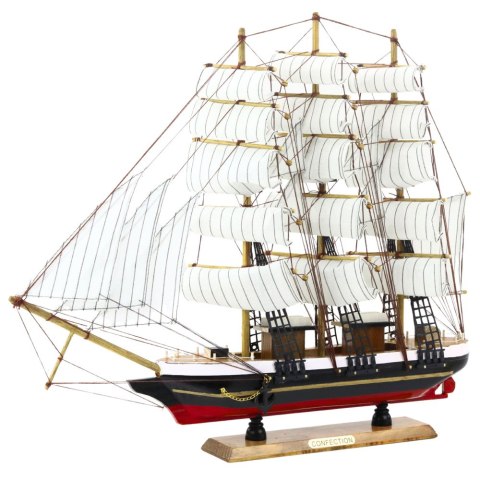Model Kolekcjonerski Dekoracyjny Statek Żaglowiec Trójmasztowy Biały 53x45cm Model Kolekcjonerski Dekoracyjny Statek Żaglowiec Trójmasztowy Biały 53x45cm