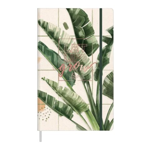 Notatnik Zeszyt Planner W Linie Liście Bananowca Gumka A5 80 Kartek Notatnik Zeszyt Planner W Linie Liście Bananowca Gumka A5 80 Kartek