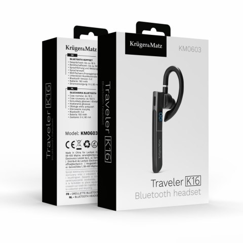 Słuchawka Bluetooth Kruger&Matz Traveler K16 Słuchawka Bluetooth Kruger&Matz Traveler K16