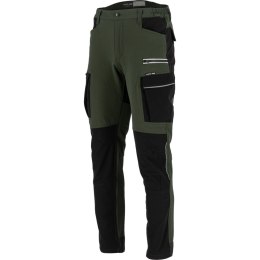 Spodnie stretch zielono-czarne, 