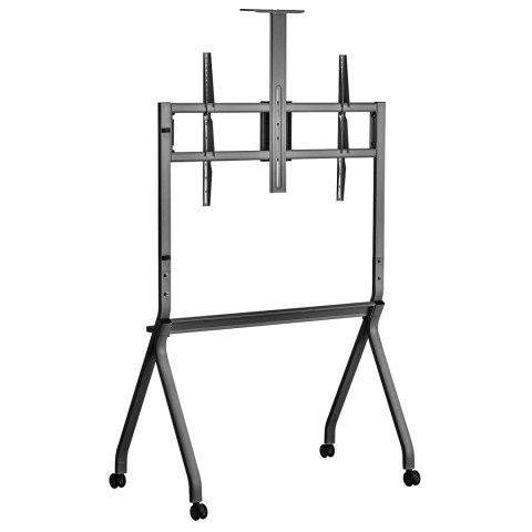 Stand / wózek do TV Maclean, półka na kamerę, na kółkach, 55-100", max. obciążenie 120kg/10kg półka, max. VESA 900x600, czarny, Stand / wózek do TV Maclean, półka na kamerę, na kółkach, 55-100", max. obciążenie 120kg/10kg półka, max. VESA 900x600, czarny,