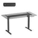 Biurko elektryczne regulacja wys. Ergo Office, max wys. 1160mm, max - 80 kg, bez blatu do pracy stojąco siedzącej, czarne, ER-40