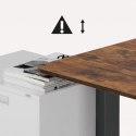 Biurko elektryczne regulacja wys. Ergo Office, max wys. 1160mm, max - 80 kg, bez blatu do pracy stojąco siedzącej, czarne, ER-40