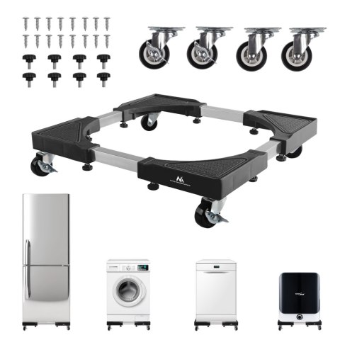 Podstawa pod pralkę ruchoma Maclean, blokada kółek, szer. 700-900mm, uniwersalna, do 200kg, MC-119 B Podstawa pod pralkę ruchoma Maclean, blokada kółek, szer. 700-900mm, uniwersalna, do 200kg, MC-119 B