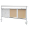 Przegroda biurkowa / organizer Ergo Office, max. obciążenie 10kg, biała i korkowa tablica, szerokość 1250mm, biała, ER-300 W