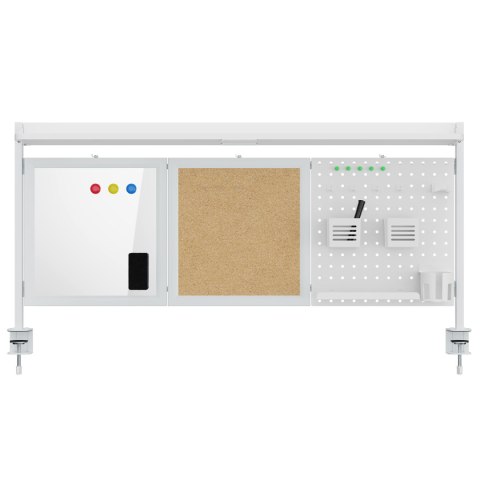 Przegroda biurkowa / organizer Ergo Office, max. obciążenie 10kg, biała i korkowa tablica, szerokość 1250mm, biała, ER-300 W Przegroda biurkowa / organizer Ergo Office, max. obciążenie 10kg, biała i korkowa tablica, szerokość 1250mm, biała, ER-300 W